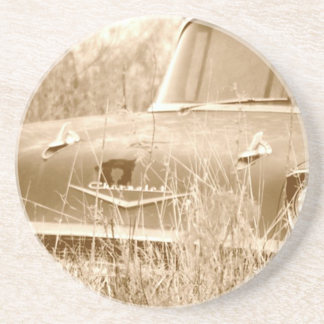 Fünfzigerjahre Chevy Sandstein Untersetzer (Vorne)