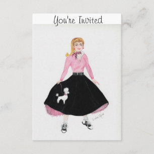 Fünfzigerjahre Einladung