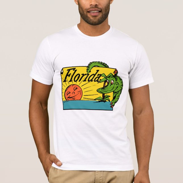 Fünfzigerjahre Florida-Alligatorentwurf T-Shirt (Vorderseite)