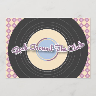 Fünfzigerjahre notieren Party Einladung