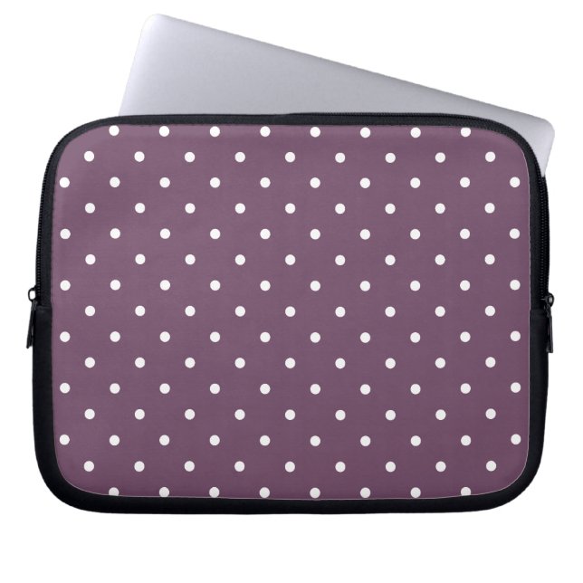 Fünfzigerjahre reden lila Polka-Punkt-Laptop/iPad Laptopschutzhülle (Vorderseite)