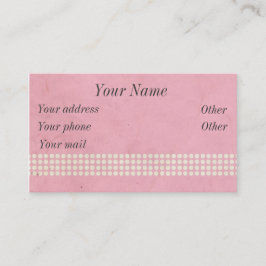 Fünfzigerjahre Vintag Visitenkarte