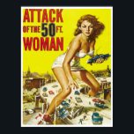 Fünfzigfuß-Alien Frauen Vintage Science Fiction Poster<br><div class="desc">Fifty Foot Alien Frauen Vintage Science Fiction,  Horror,  und Fantasy Illustration Art. Fantastische Sammlung von Retro-Comic-Buchkunst auf T - Shirt,  Hüten,  Kühlschrankmagneten,  Buttone,  Tasten,  Schürze,  Grußkarten,  Postkarten,  Beuteln,  Decken,  Dartboards,  Handtücher,  Dekoratorgläser,  Tasse,  Wasserflaschen und viele weitere spannende Ideen. Großhandel erhältlich.</div>