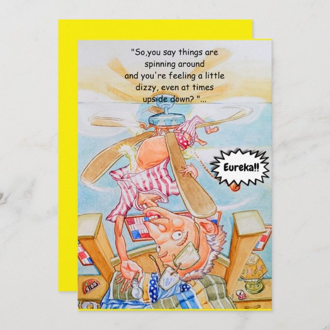 Fünfzigjährige Geburtstagskarte Ankündigung (Vorne/Hinten)