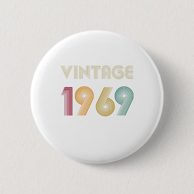 Fünfzigjähriges Geschenk 50. Geburtstag Vintag 196 Button (Vorderseite)