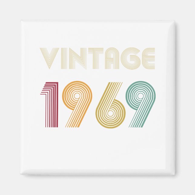 Fünfzigjähriges Geschenk 50. Geburtstag Vintag 196 Magnet (Vorne)
