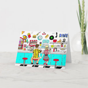 Fünfzigjähriges Retro-Doppeljubiläum Karte