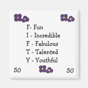 Fünfzigste Geburtstagsakronym Magnet
