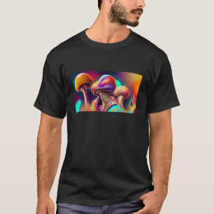 Fungi farbenfrohe Mykologie Pilzreise Abstrakt T-Shirt