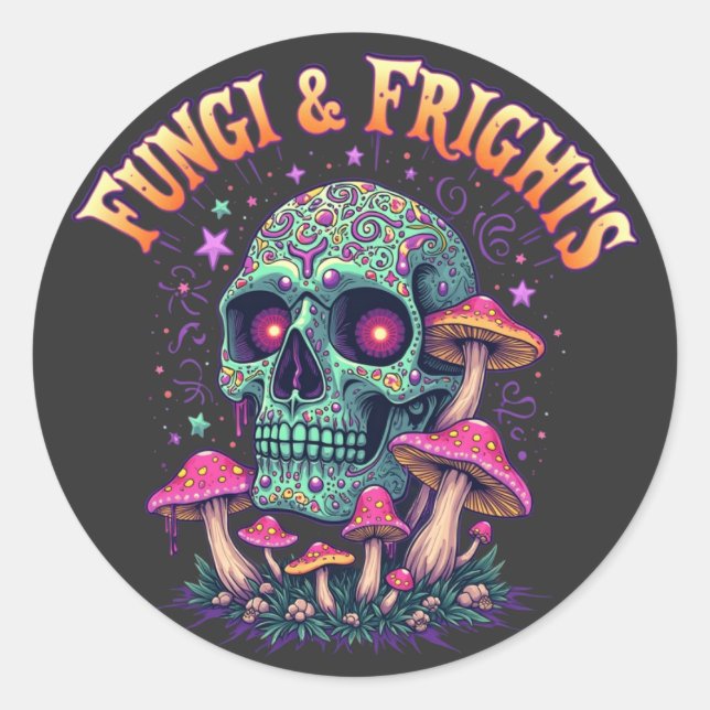 Fungi & Frights Runder Aufkleber (Vorderseite)