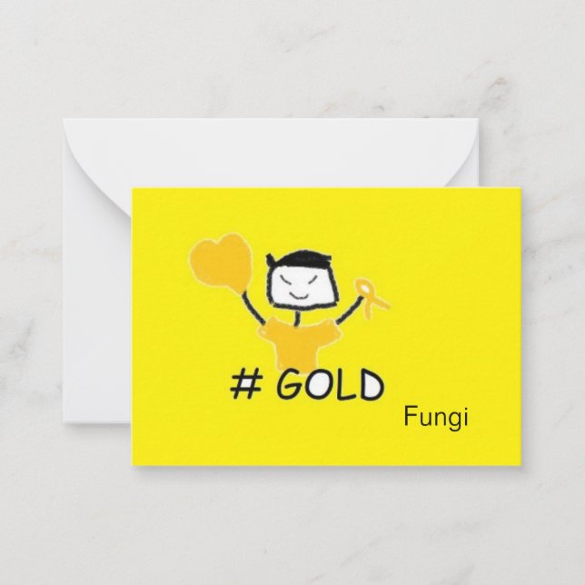 Fungi #Gold Mitteilungskarte (Vorderseite)