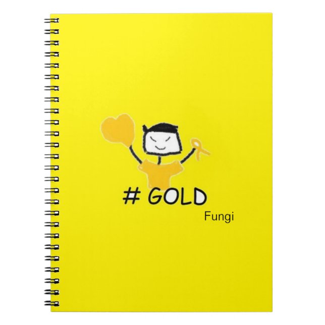 Fungi #Gold Notizblock (Vorderseite)