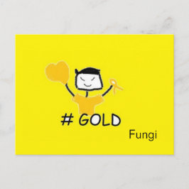 Fungi #Gold Postkarte