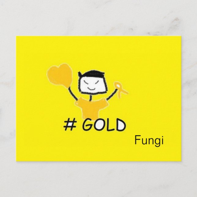 Fungi #Gold Postkarte (Vorderseite)
