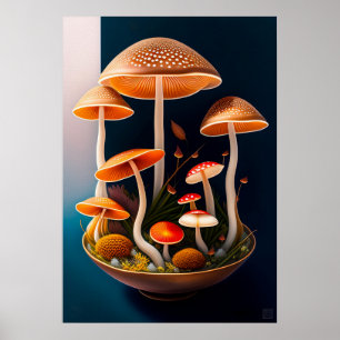 Fungi-MalCanvas drucken Poster