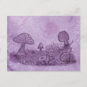 Fungi Meadow Postcard Postkarte