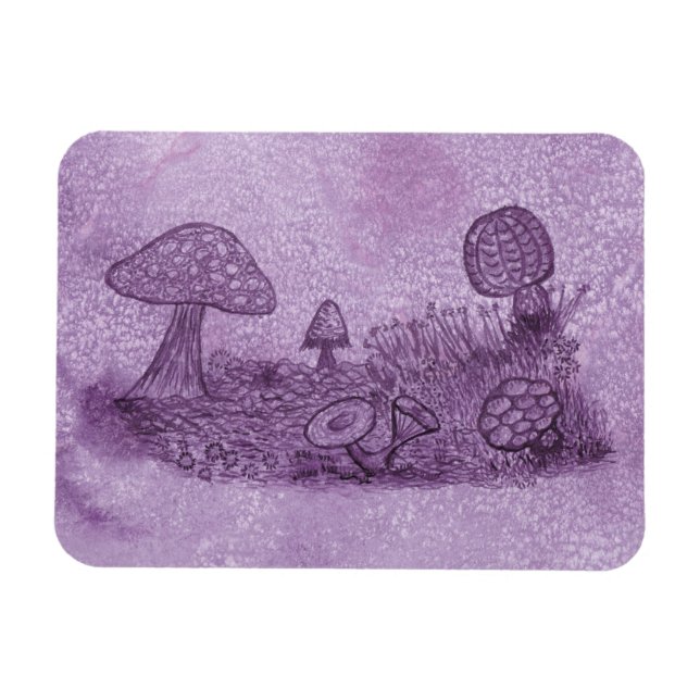 Fungi Meadow Rectangle Magnet (Horizontal)