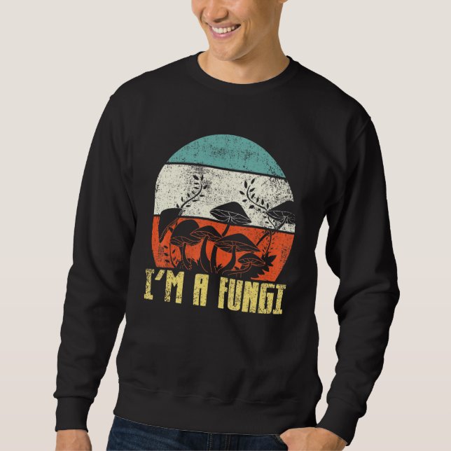 Fungi Mushroom Morels Retro Vintag Sweatshirt (Vorderseite)
