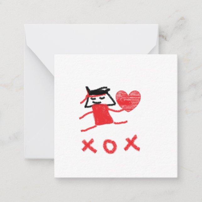 Fungi Valentines Note Card Mitteilungskarte (Vorderseite)