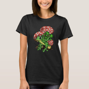 Fungus Magic Psilocybin Mushrooms Frosch Grafik T-Shirt
