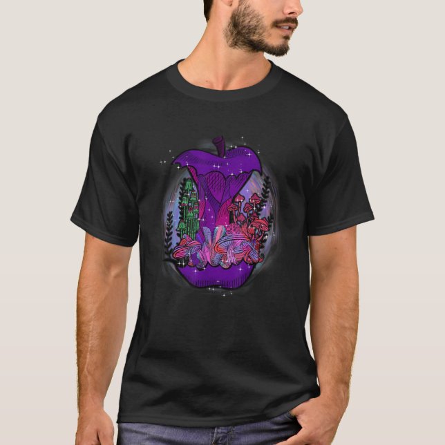 Fungus Magic Psilocybin Mushrooms Purple Mushrooms T-Shirt (Vorderseite)