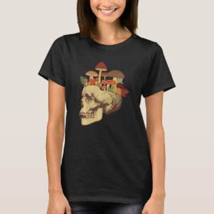 Fungus Magic Psilocybin Pilze Schädelgesicht Hippi T-Shirt