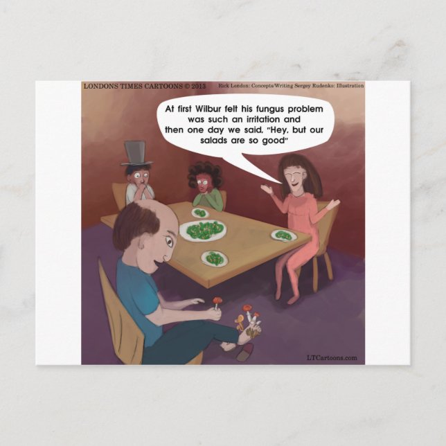 FunGuy ToedStühle zum Abendessen Postkarte (Vorderseite)