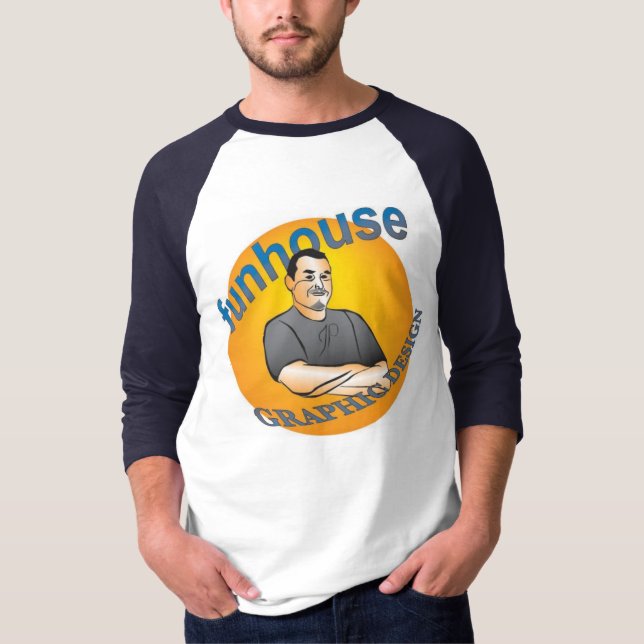 Funhouse Grafikdesign T-Shirt (Vorderseite)
