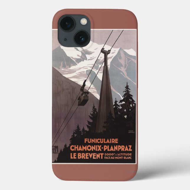 Funiculaire Le Brevent Cable Car Poster Case-Mate iPhone Hülle (Rückseite)