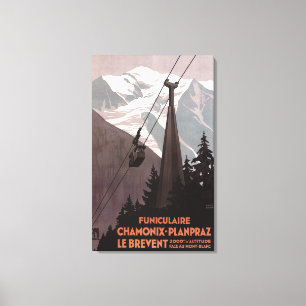 Funiculaire Le Brevent Cable Car Poster Leinwanddruck