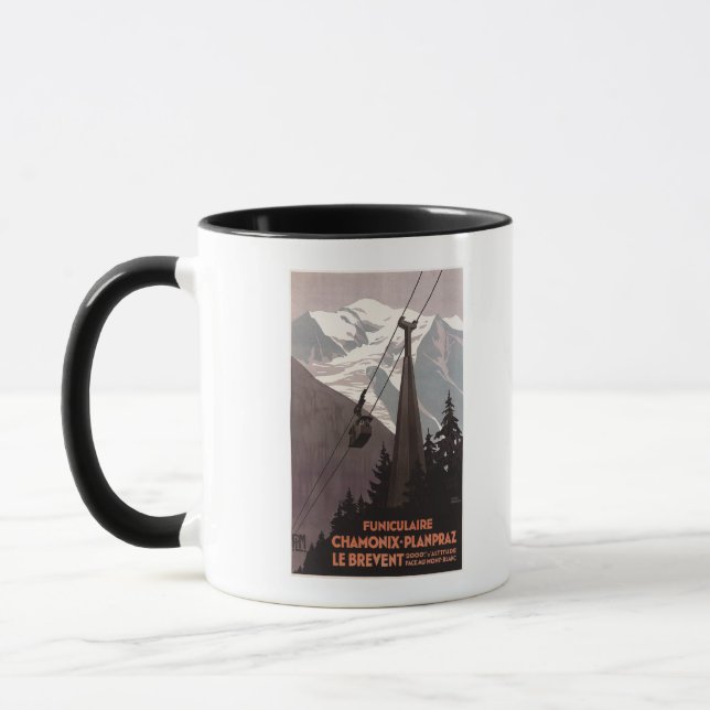Funiculaire Le Brevent Cable Car Poster Tasse (Links)