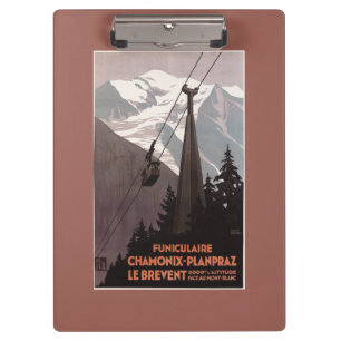 Funiculaire Le Brevent Seilbahnplakat Klemmbrett