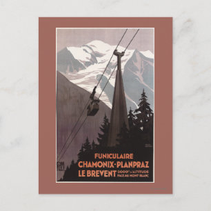 Funiculaire Le Brevent Seilbahnplakat Postkarte