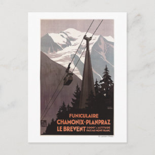 Funiculaire Le Brevent Seilbahnplakat Postkarte