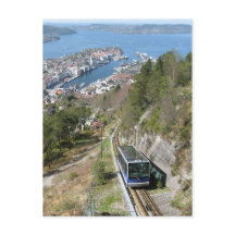 Funicular Bergen Postkarte