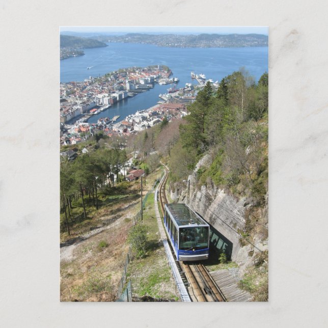 Funicular Bergen Postkarte (Vorderseite)