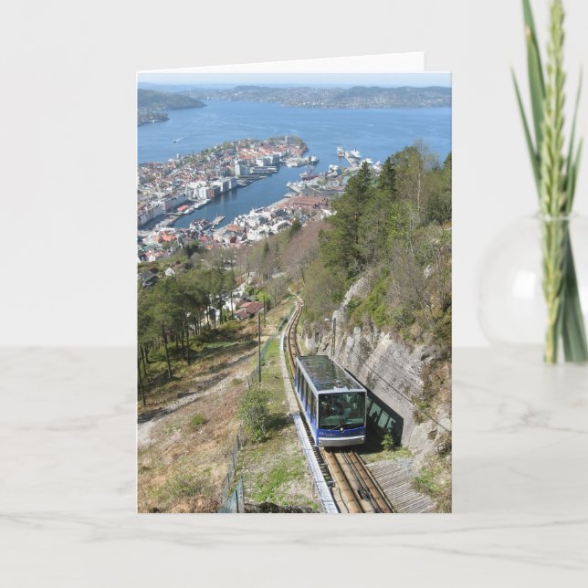 Funicular in Bergen Card Karte (Vorderseite)