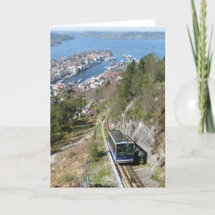 Funicular in Bergen Card Karte