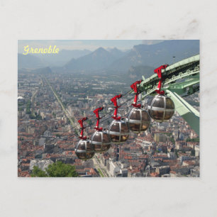Funicular über Grenoble, Frankreich. Postkarte