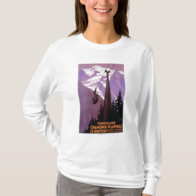 Funikuläre Eisenbahn zu Brevent Mt. T-Shirt (Vorderseite)