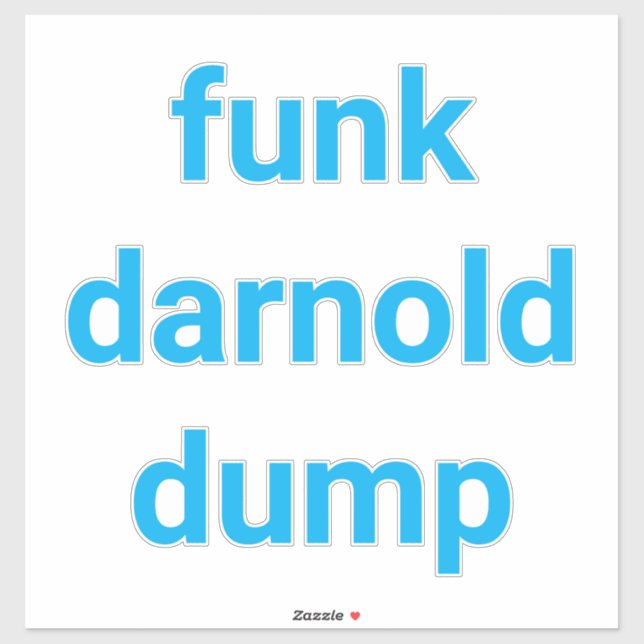 funk darnold  dump Hankamer Artjunkhaus Splash-Art Aufkleber (Blatt)