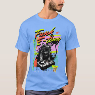FUNK ETOWN SOUNDCAST 90er Steez Cat Dj Lime T-Shirt