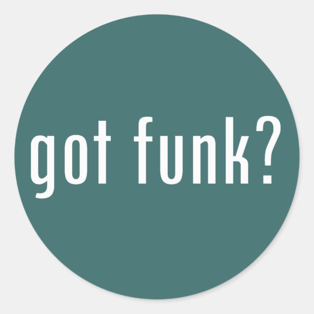 Funk got? runder aufkleber (Vorderseite)