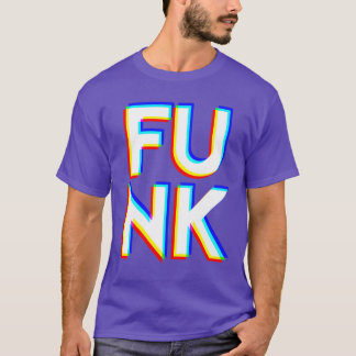 Funk in großen fetten CMYK-Buchstaben Behe Meme vi T-Shirt