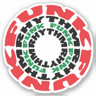 Funk Rhythm Funk Funk Rhythmus Aufkleber