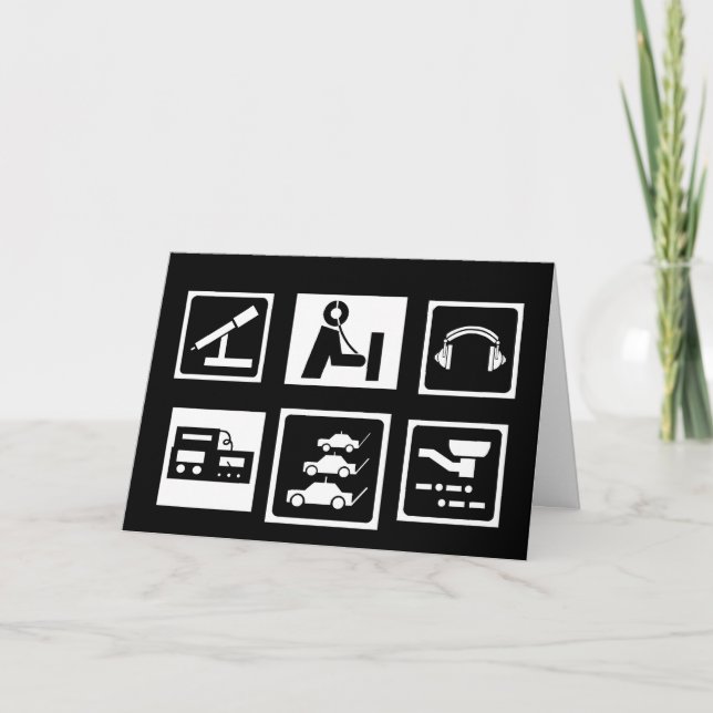 Funkamateur Icons Leere Notiz oder Grußkarte Karte (Vorderseite)