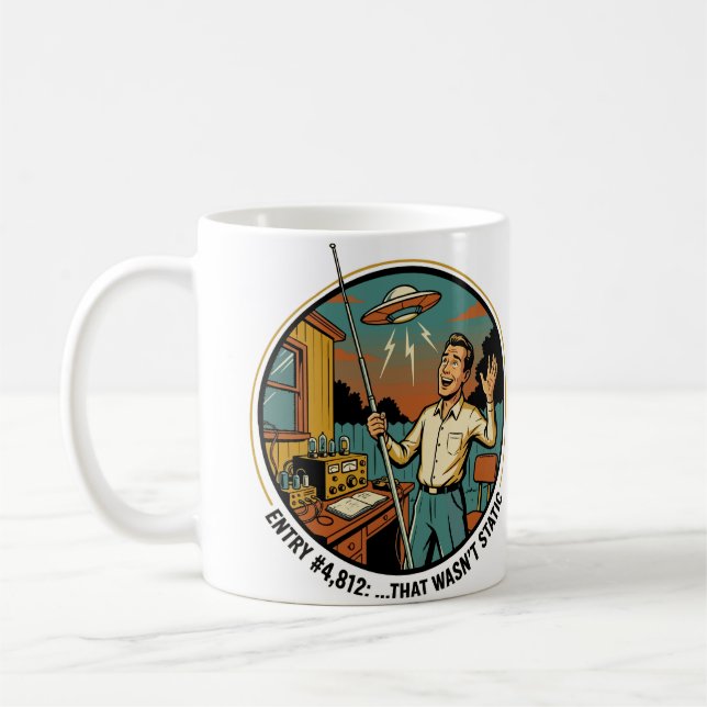 Funkamateur-Logbucheintrag: Das war kein Rauschen Kaffeetasse (Links)