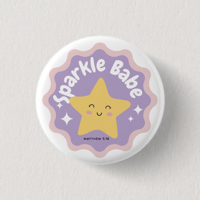 Funkelbabe Button (Vorderseite)
