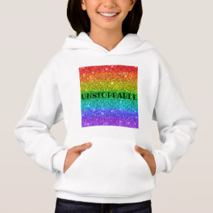 Funkelender Glitzer Unaufhaltsamer einzigartiger R Hoodie