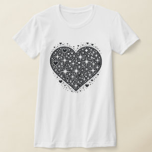 Funkelheartburstdesign T-Shirt